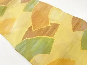 手織り紬地紙模様織出し名古屋帯